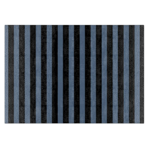 Planche À Découper Bleu gris et noir rayures