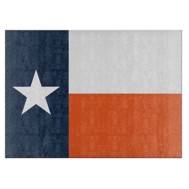 Planche À Découper Bleu marine et drapeau du Texas d'orange (Devant)