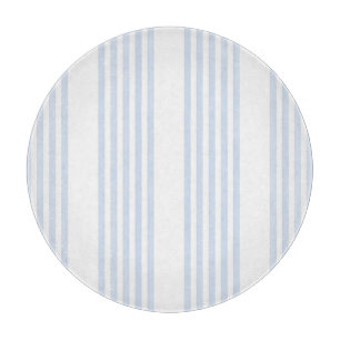 Planche À Découper Bleu pâle et blanc cinq bandes motif