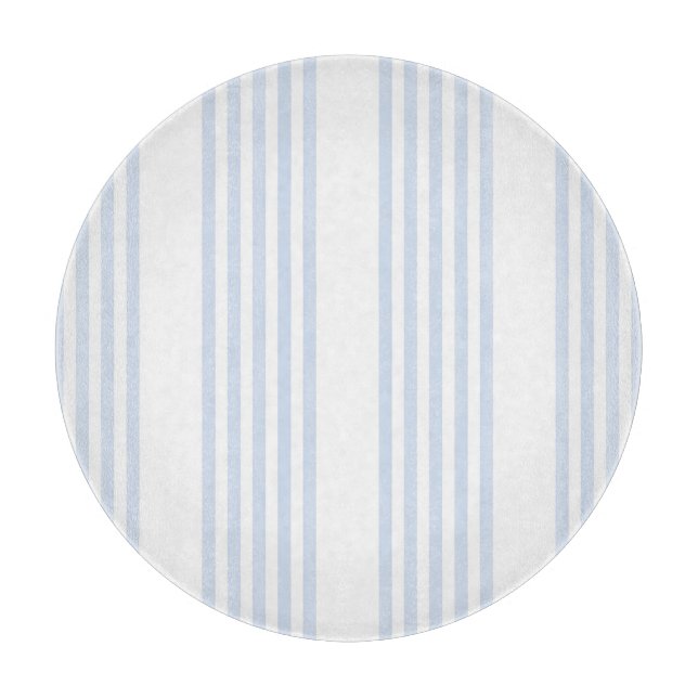 Planche À Découper Bleu pâle et blanc cinq bandes motif (Devant)