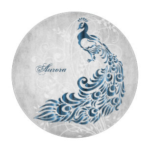 Planche À Découper Bleu Peacock Personnalisé Coupe Board