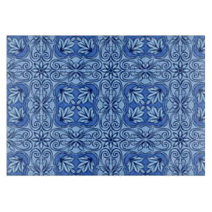 Planche À Découper Bleu Portugais Carrelage Verre Découpe
