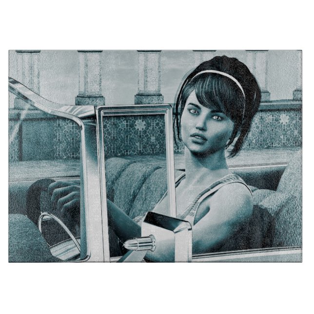 Planche À Découper Bleu vintage (Devant)