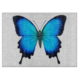 Planche à découper bleue de papillon de Papilio