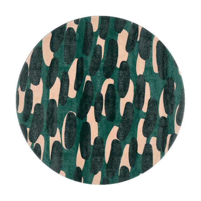 Planche À Découper Blobs d'encre, dessinés à la main, brillants sans  (Devant)