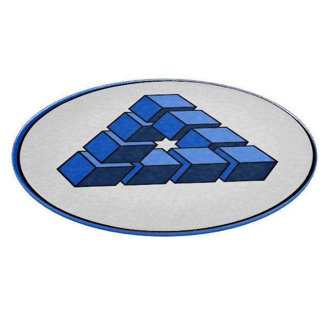 Planche À Découper Blocs Funny Bleu noir Impossible Triangle (Coin)