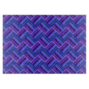 Planche À Découper Blue and purple stripes weave