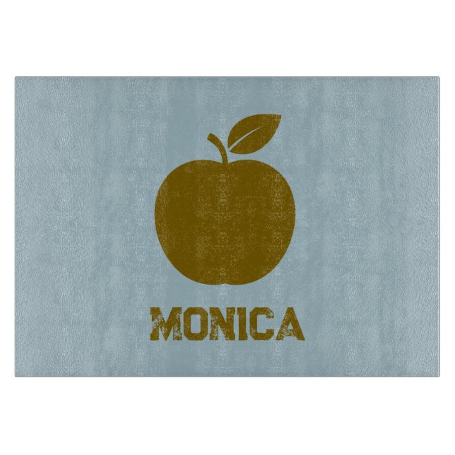 Planche À Découper Blue green modern script name  (Devant)