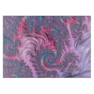 Planche À Découper Bohème Hippie Groovy Tripant Pastel Fractal Coloré
