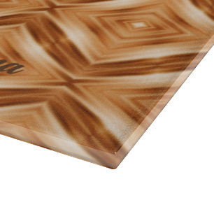 Planche À Découper Bois Motif Art - Grand Style Moderne