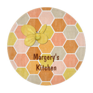 Planche À Découper Bombe de miel Bumble Bee Glass Cutboard