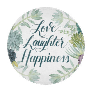 Planche À Découper Bonheur de rire d'amour du bonheur   de plante