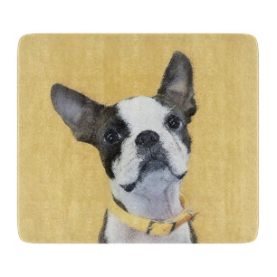 Planche À Découper Boston Terrier Peinture - Cute Original Chien Art