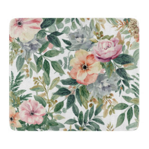 Planche À Découper Bouquet botanique aquarelle feuilles d'eucalyptus