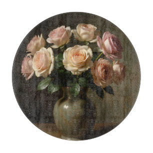 Planche À Découper Bouquet de roses rouges classiques nature morte