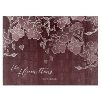 Bourgogne Cerisier Fleur de Fleur Personnalisé Ann