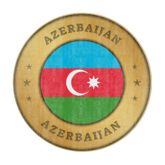 Planche À Découper Bouton Drapeau Azerbaïdjan