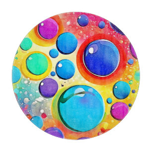 Planche À Découper Bright Circle Pop Art