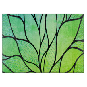 Planche À Découper Bright Green Hues Creative Leave Motif