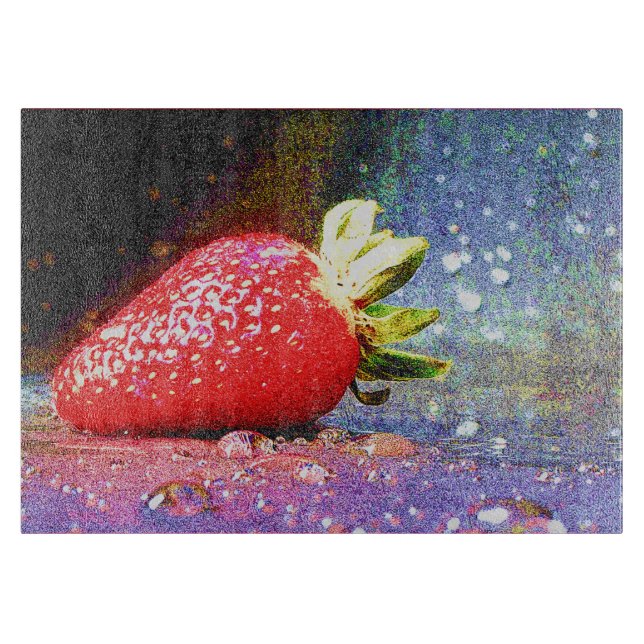 Planche À Découper "Bright Strawberry" jolie photo. Commandez dès mai (Devant)