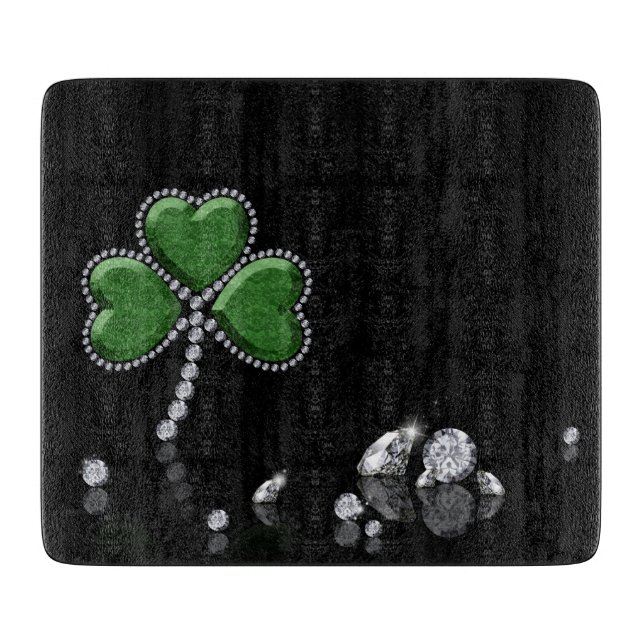 Planche À Découper Brilliant Happy St. Patrick's Day Diamonds (Devant)
