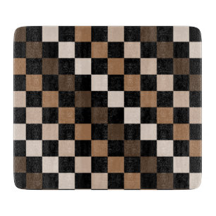 Planche À Découper Brown À damiers noir En vichy Motif