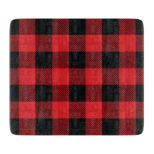 Planche À Découper Buffalo Plaid Christmas Red and Black Check