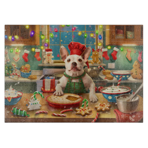 Planche À Découper Bull Terrier Fête de fin d'année en cuisine : Noël