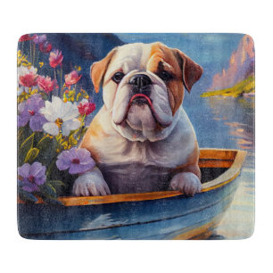 Planche À Découper Bulldog anglais sur une pagaie : une aventure Pitt