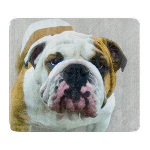 Planche À Découper Bulldog Painting - Joli art original chien