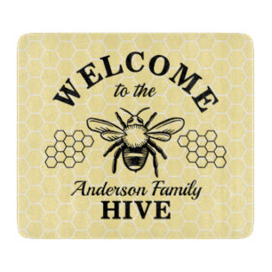 Planche À Découper Bumblebee Bienvenue à notre signature de ruche