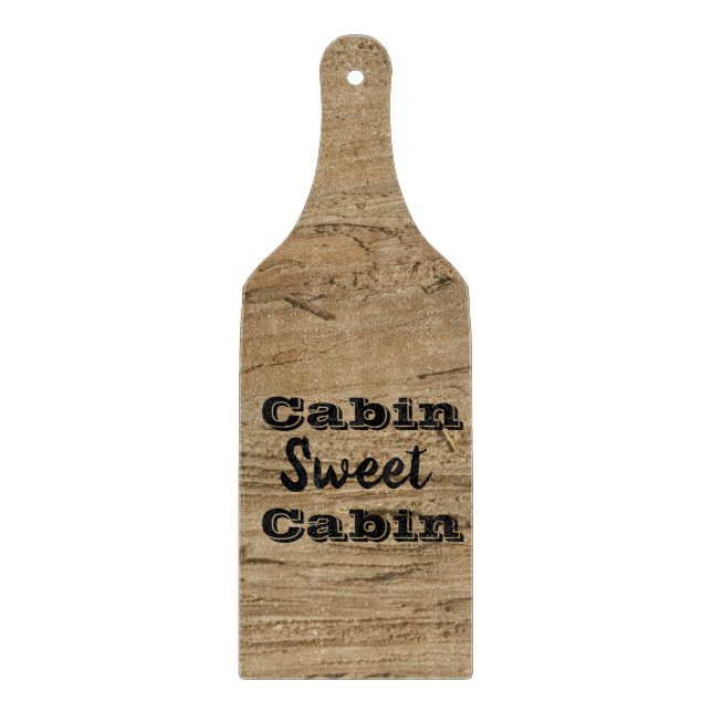 Planche À Découper Cabine Sweet Cabine Rustique Brown Woodgrain Natur (Devant)