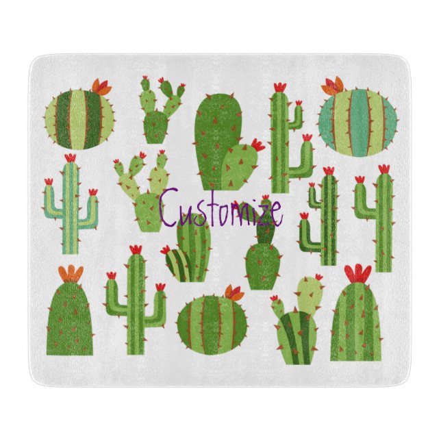 Planche À Découper Cactus à fleurs rouges agrafés Plantes Thunder_Cov (Devant)