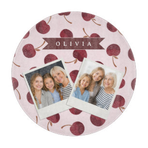 Planche À Découper Cadeau Personnalisé avec Motif Cerise Esthétique