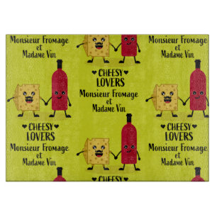 Planche À Découper Cadeaux de fromages et de vins français