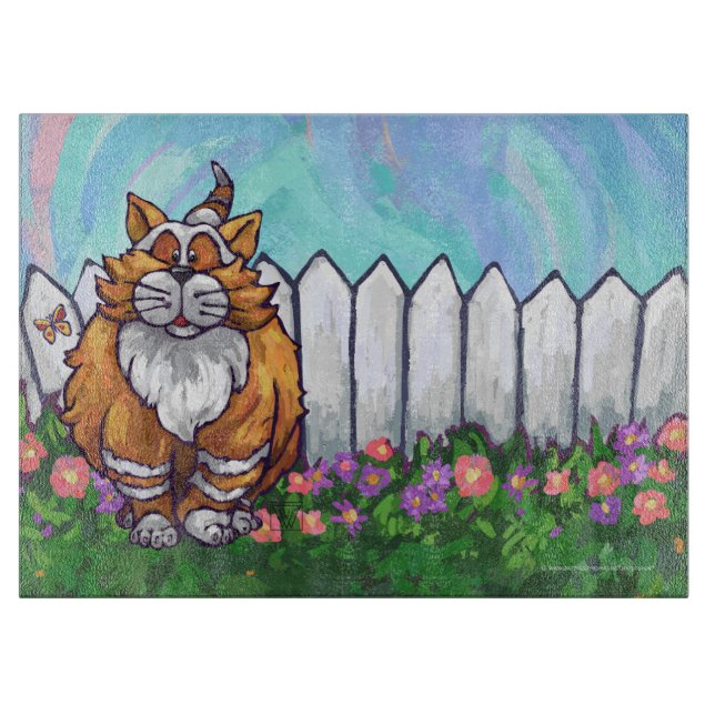 Planche À Découper Cadeaux et accessoires de chats de gingembre (Devant)