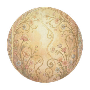Planche À Découper Cadre floral Art Nouveau bordure ornementale vinta