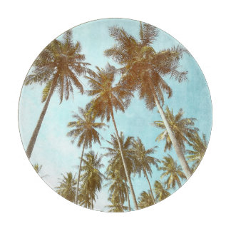 Planche À Découper Cadre tropical : Palmiers Abstraits