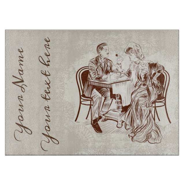 Planche À Découper café et amour (Devant)