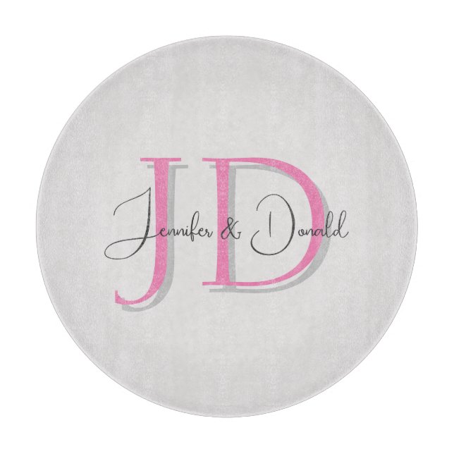 Planche À Découper Calligraphie tendance monogramme de script classiq (Devant)