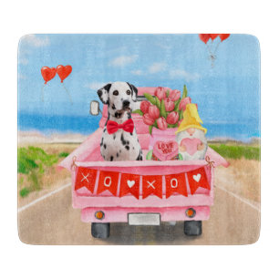 Planche À Découper Camion de la Saint-Valentin au coeur pour chien da