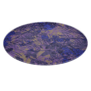 Planche À Découper Camouflage contre la fleur bleue