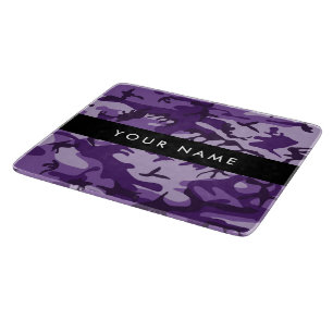 Planche À Découper Camouflage Violet Personnalisez votre nom