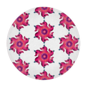 Planche À Découper Canard rose floral mandala Joli oiseau décoratif