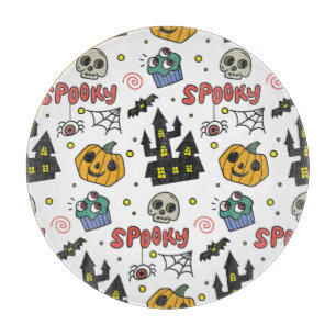 Planche À Découper Caractères d'Halloween : Motif Whimsical Seamless