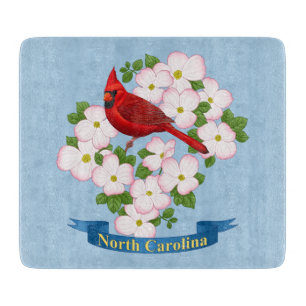 Planche À Découper Cardinal d'État de Caroline du Nord Oiseau Dogwood