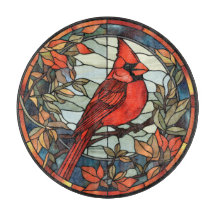 Cardinal en verre tendu