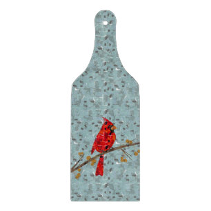 Planche À Découper Cardinal Rouge, l'oiseau de Noël