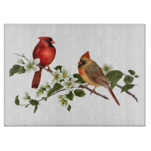 Planche À Découper Cardinals et Dogwoods Cutboard