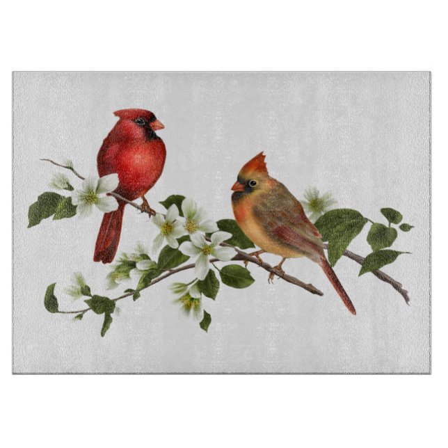 Planche À Découper Cardinals et Dogwoods Cutboard (Devant)